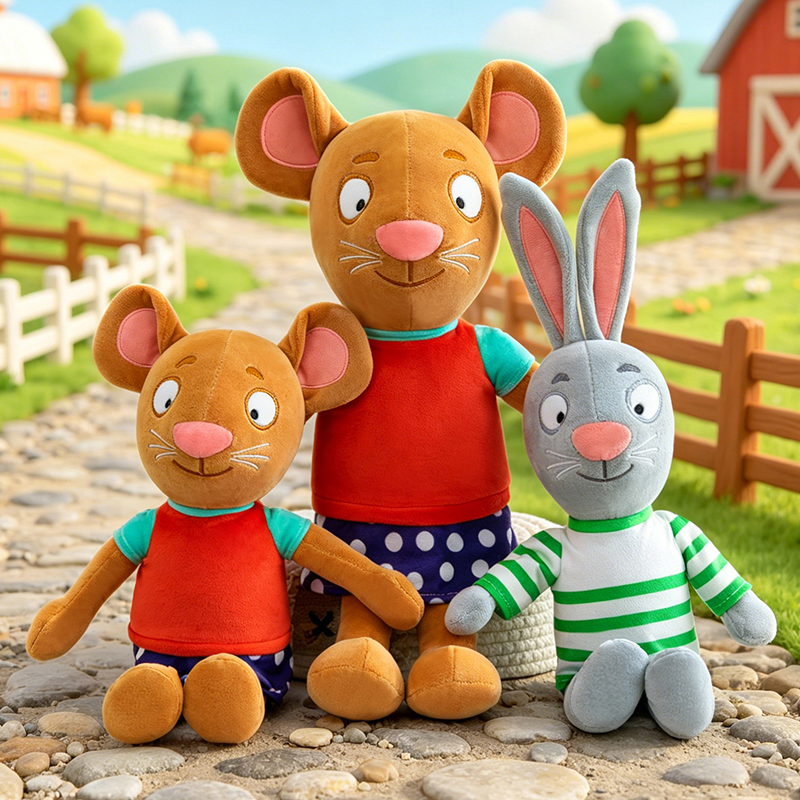 دمى محشوة كرتونية لطيفة على شك - مراجعة Kids Education Movies وسعره